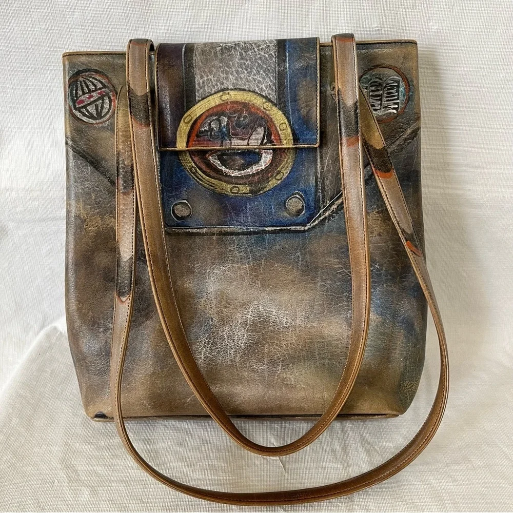 Jane Yoo Wearable Art Leather Shoulder Bag